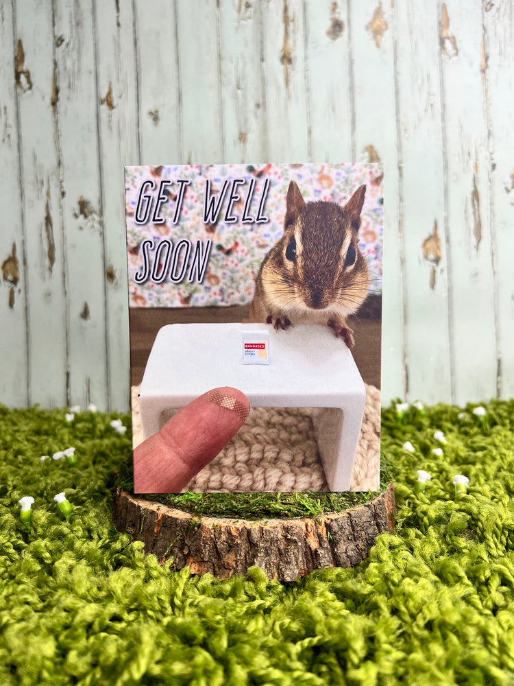 Chipmunk Get Well Notecard