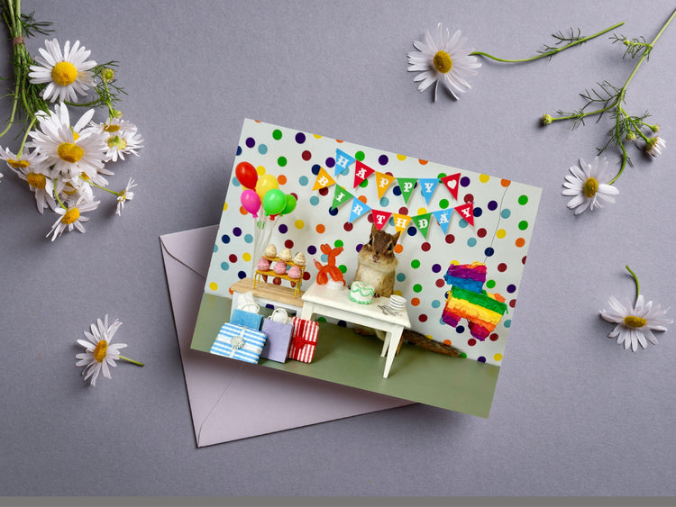 Chipmunk Birthday Notecard
