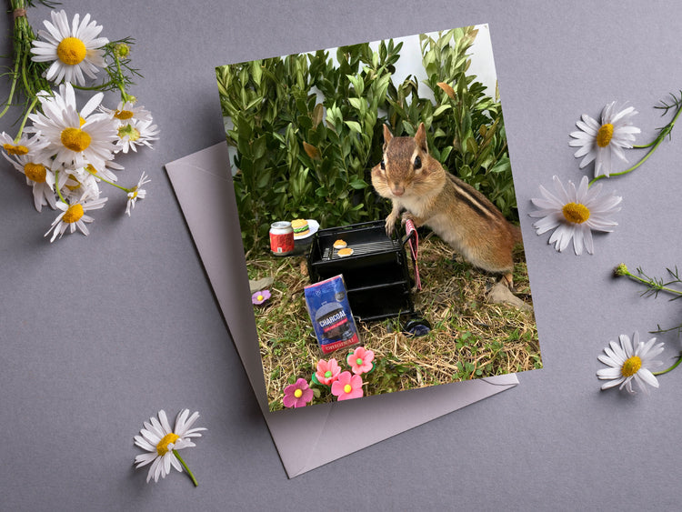 Chipmunk BBQ Notecard