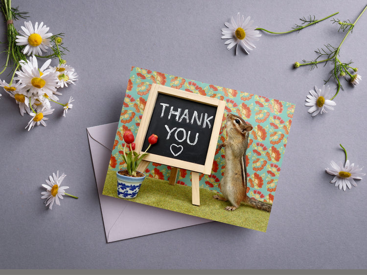 Chipmunk Thank You Notecard