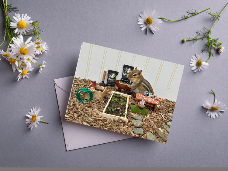 Chipmunk Garden Notecard