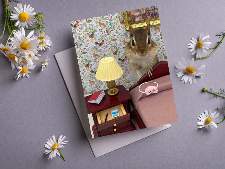 Chipmunk Bedside Notecard