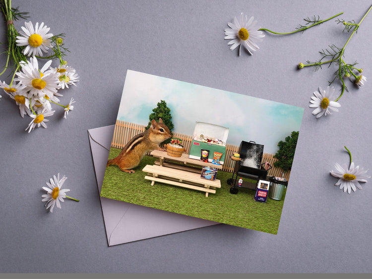 Chipmunk Barbecue Notecard