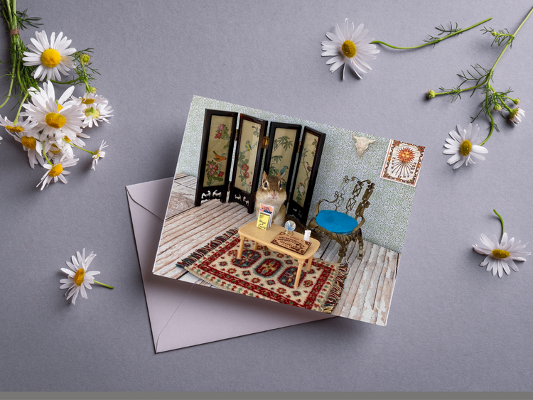 Chipmunk Fortune Teller Notecard