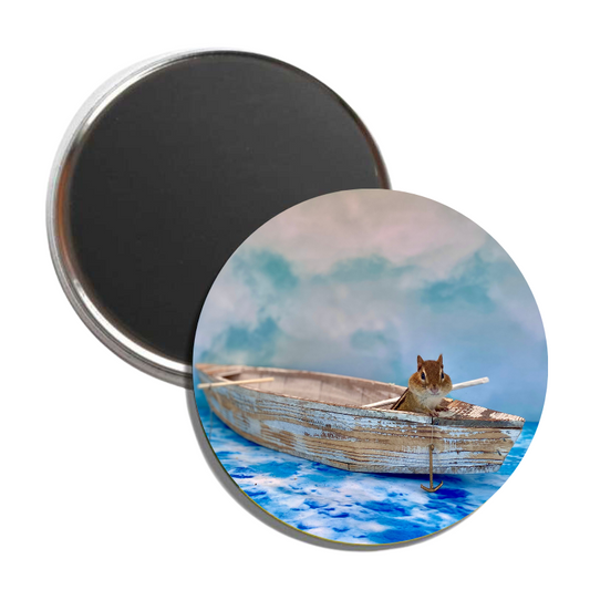 Chipmunk Rowboat Magnet