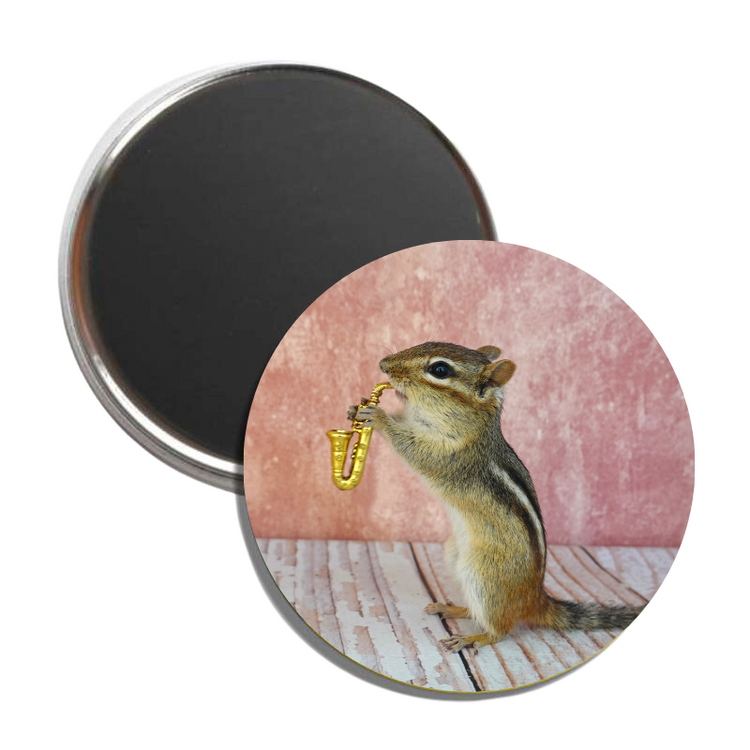 Chipmunk Playing Saxophone Magnet