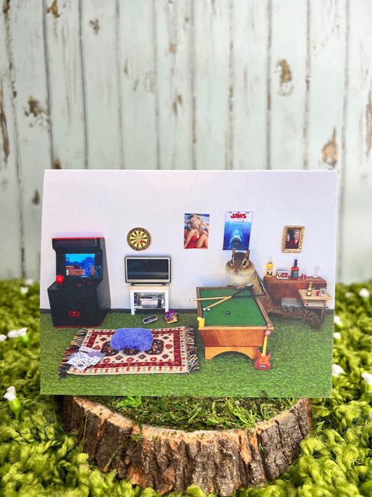 Chipmunk Gameroom Notecard