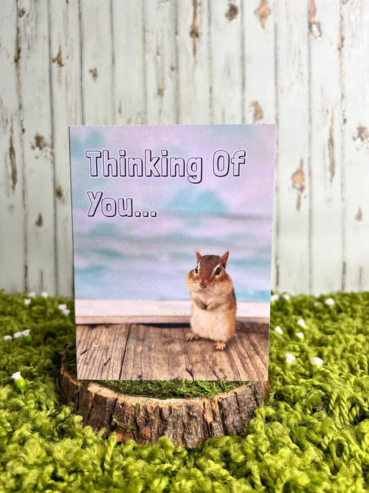Chipmunk Thinking of You Notecard