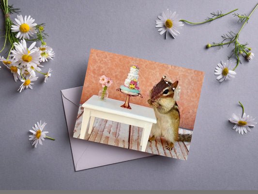 Chipmunk Wedding Notecard