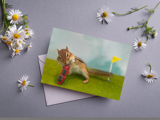 Chipmunk Golf Notecard