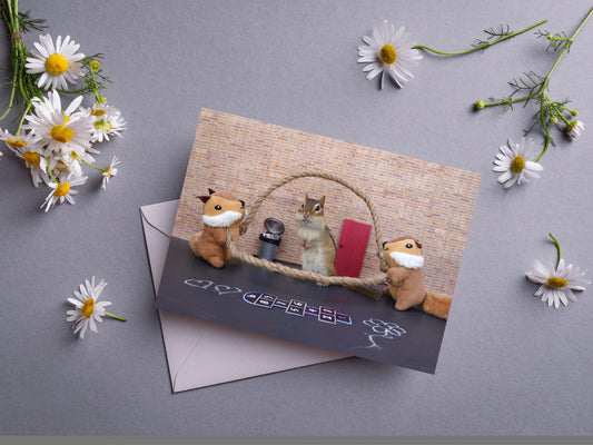 Chipmunk Double Dutch #1 Notecard