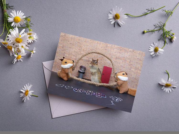 Chipmunk Double Dutch #1 Notecard