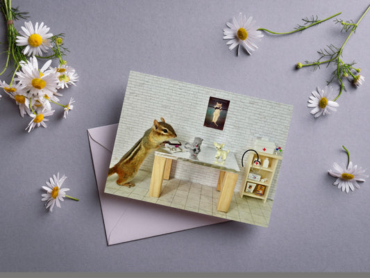 Chipmunk Veternarian Notecard