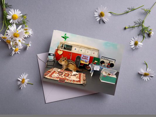 Chipmunk Grateful Dead Notecard