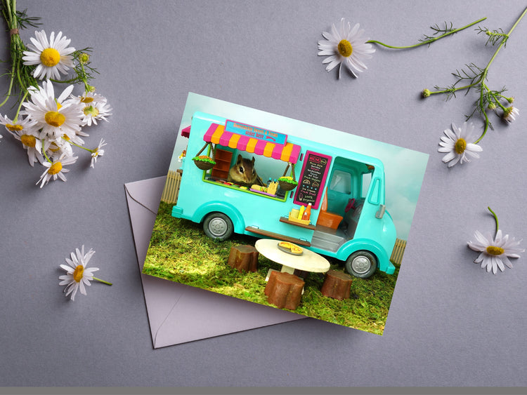 Chipmunk Food Truck Notecard