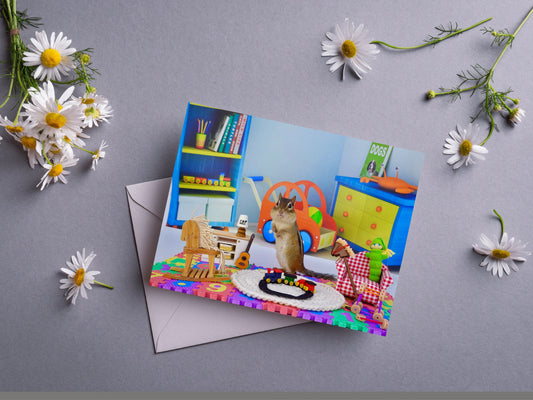 Chipmunk Playroom Notecard