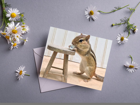 Chipmunk Helen Notecard