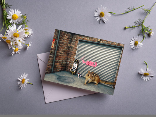 Chipmunk Graffiti Notecard