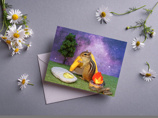 Chipmunk Camping Notecard 2