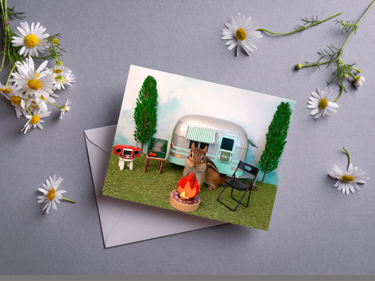 Chipmunk Glamping RV Notecard