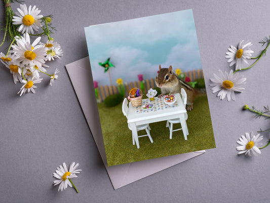 Chipmunk Easter Notecard