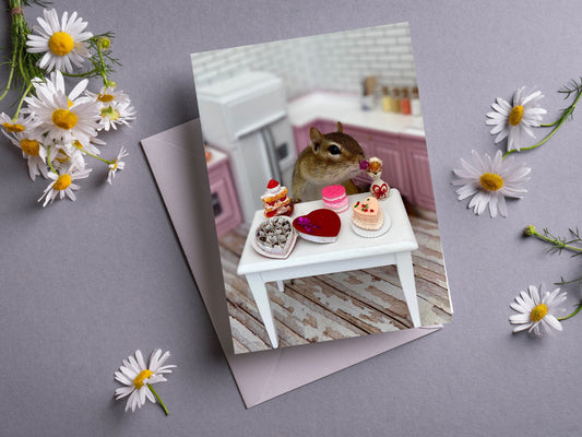 Chipmunk Valentine 2 Notecard