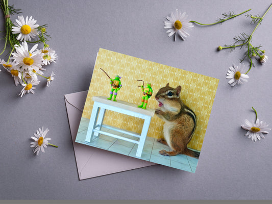 Chipmunk Teenage Mutant Ninja Turtles Notecard
