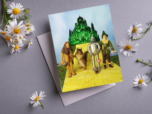 Chipmunk Wizard of Oz Notecard