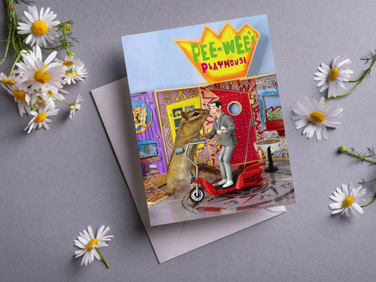 Chipmunk at Pee Wee's Playhouse Notecard