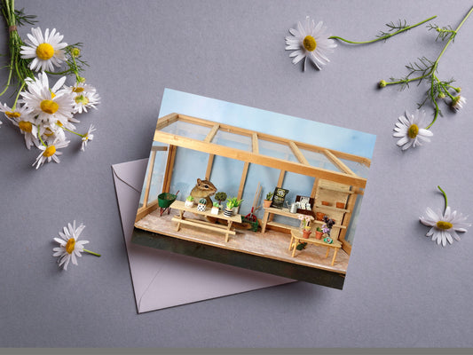 Chipmunk Greenhouse Notecard